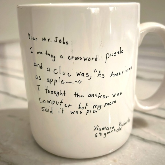 Apple Rainbow Xiamara Richards letter to Steve Jobs Coffee Mug RARE - Picture 3 of 10
